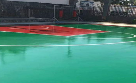邵阳篮球场翻新地面
